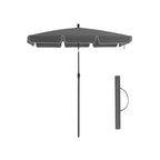 Parasol 200 x 125 cm fällbart och justerbart i höjd