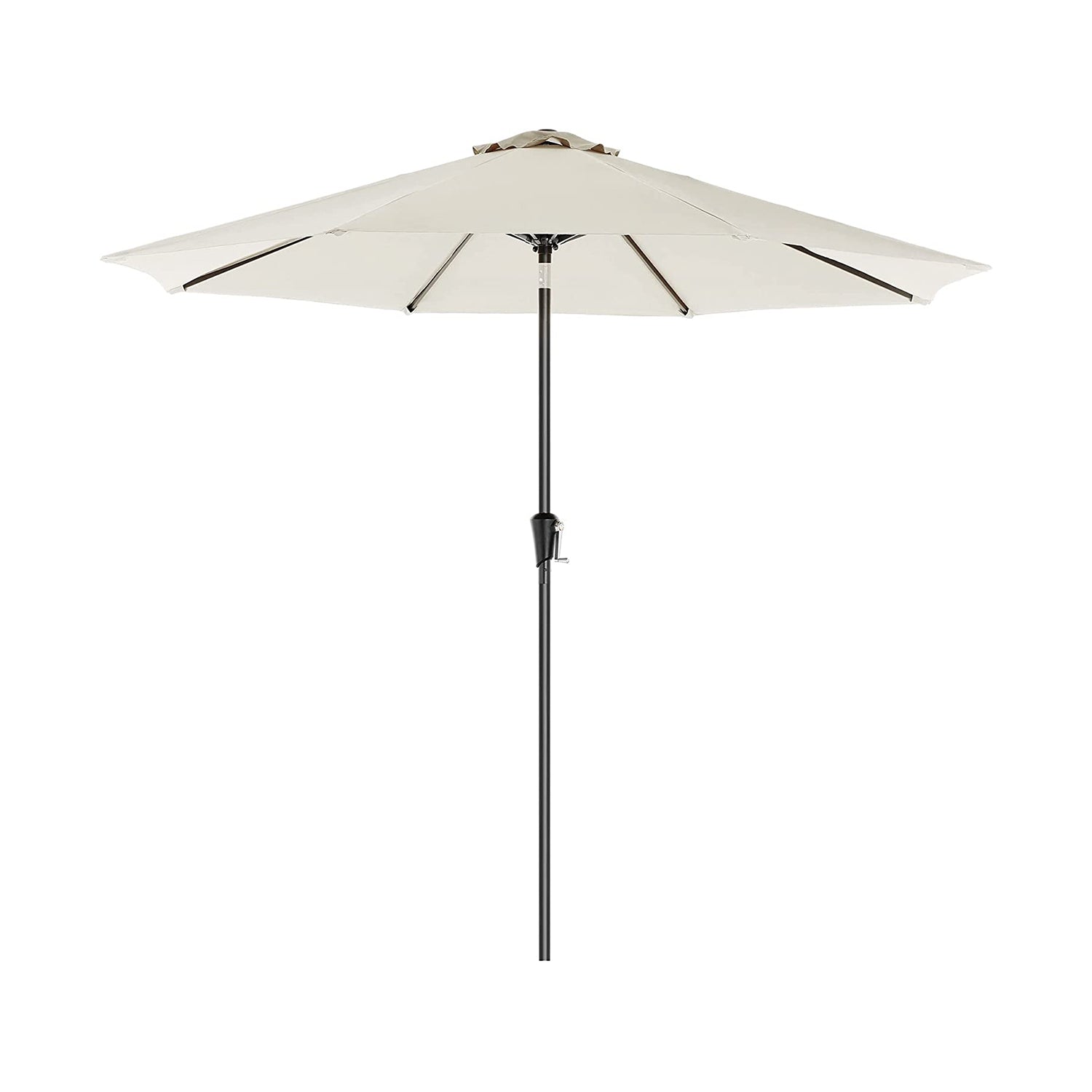 Trädgårdsparasoll – Tiltbar med vev – Ø 270 cm – Beige
