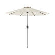 Trädgårdsparasoll – Tiltbar med vev – Ø 270 cm – Beige