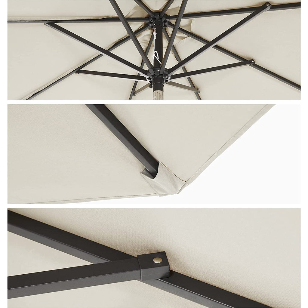 Parasol - Garden Parasol - Ø 270 cm - Tiltable - Med Crank - Beige