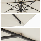 Parasol - Garden Parasol - Ø 270 cm - Tiltable - Med Crank - Beige