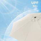Parasol - Garden Parasol - Ø 270 cm - Tiltable - Med Crank - Beige