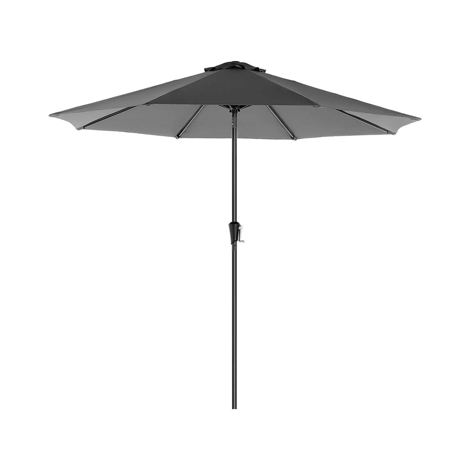 Trädgårdsparasoll – Tiltbar med vev – Ø 270 cm – Beige