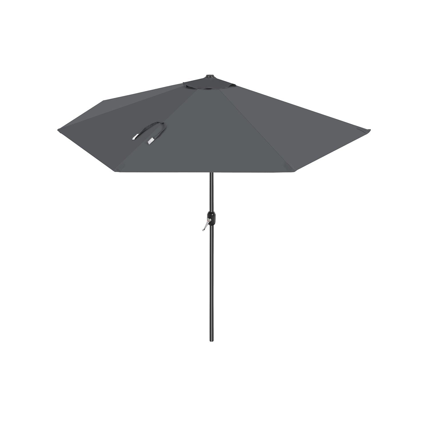Trädgårdsparasoll – Tiltbar med vev – Ø 270 cm – Beige