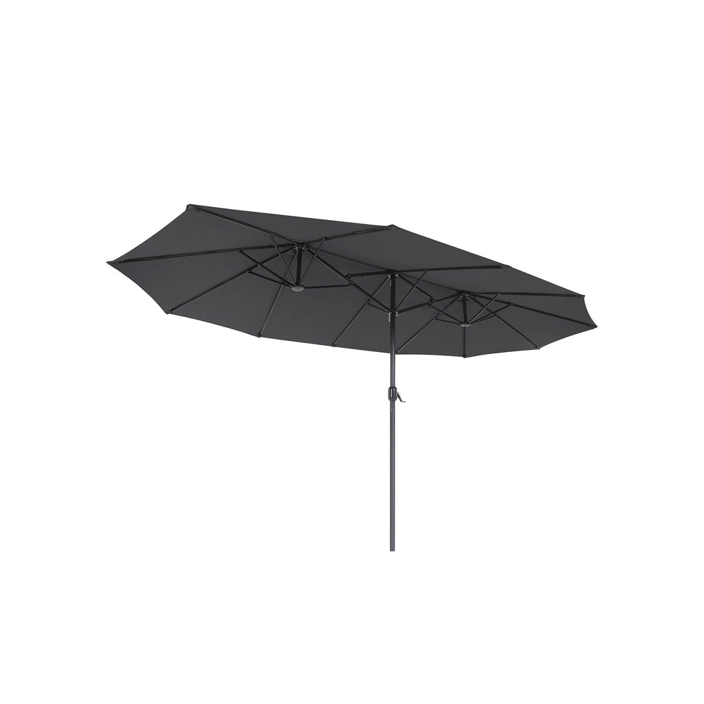 Dubbel parasol-460 x 270 cm-med pendel och UV-skydd
