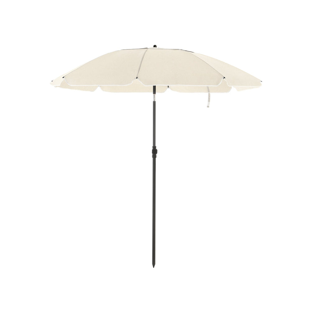 Parasol - Ø 200 cm - Octagonal - Tiltable with Crank - Taupe