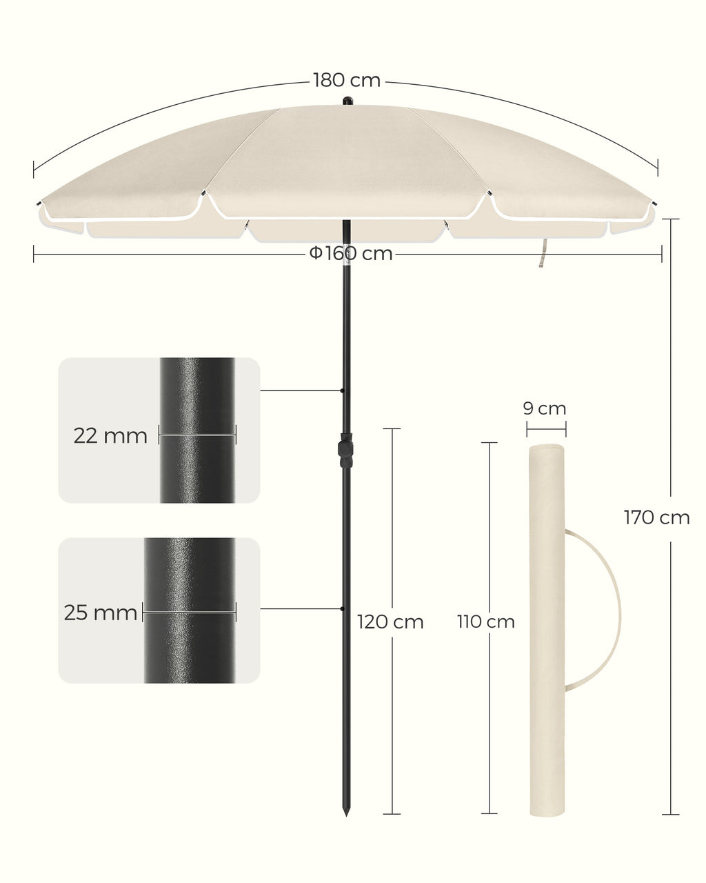Parasol - beige