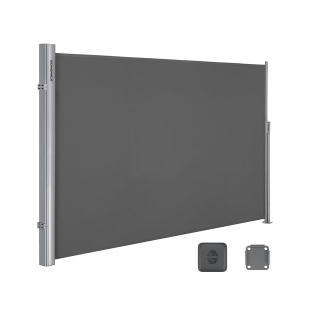 Zijluifel - 160 x 400 cm - Uitschuifbaar - Privacyscherm - Antraciet