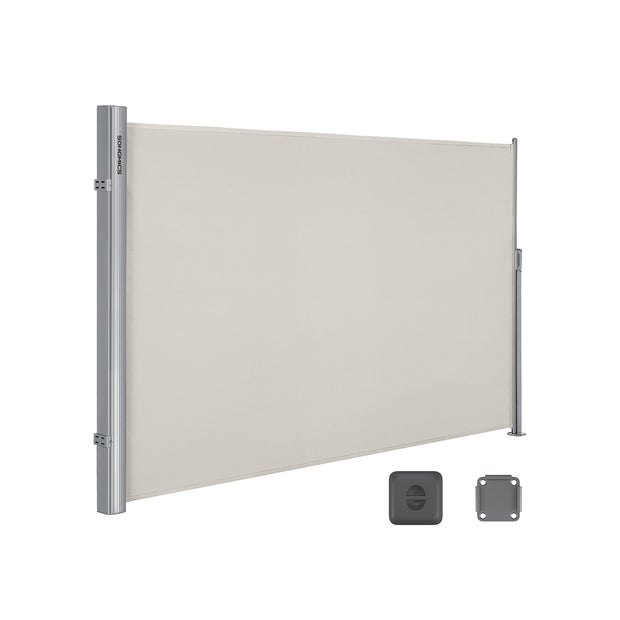 Zijluifel - 180 x 350 cm - Uitschuifbaar - Privacyscherm - Beige