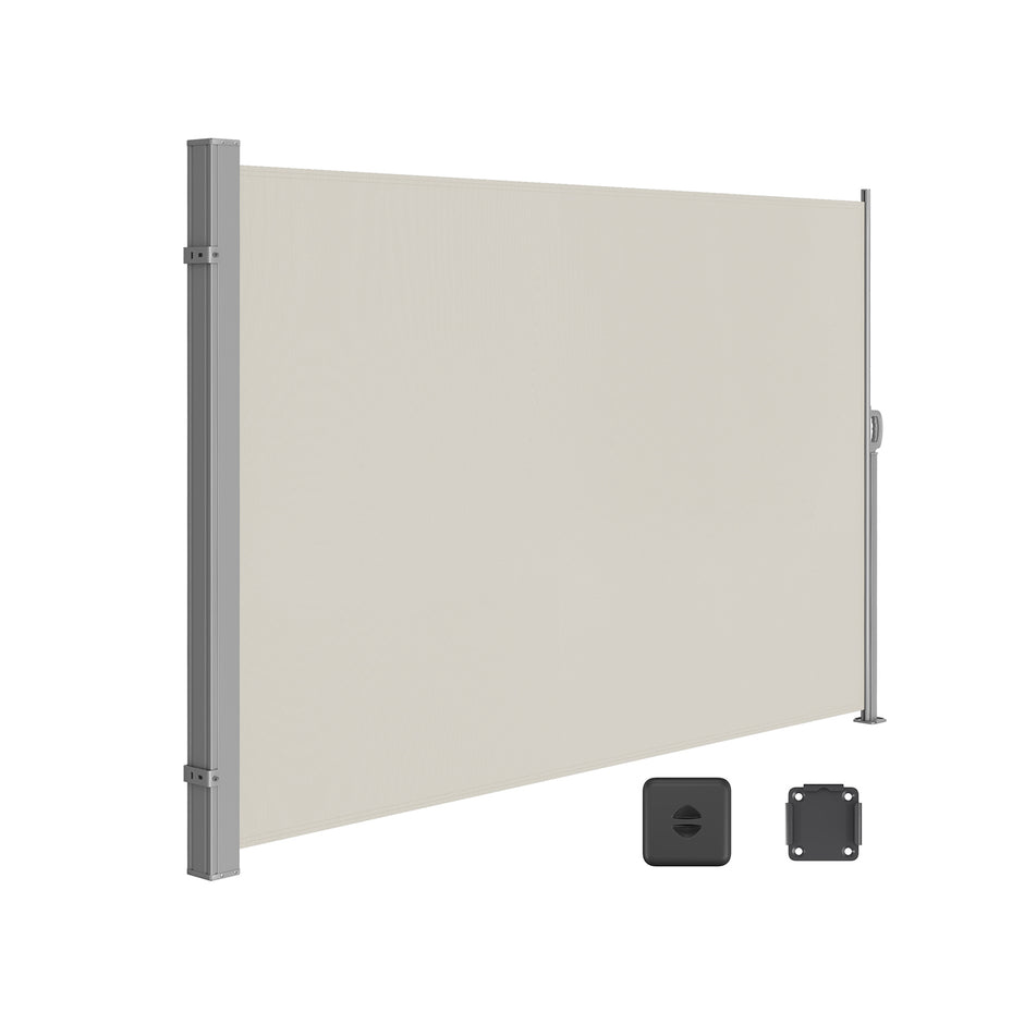 Zijluifel - 180 x 350 cm - Uitschuifbaar - Privacyscherm - Taupe