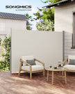 Zijluifel - 180 x 350 cm - Uitschuifbaar - Privacyscherm - Taupe