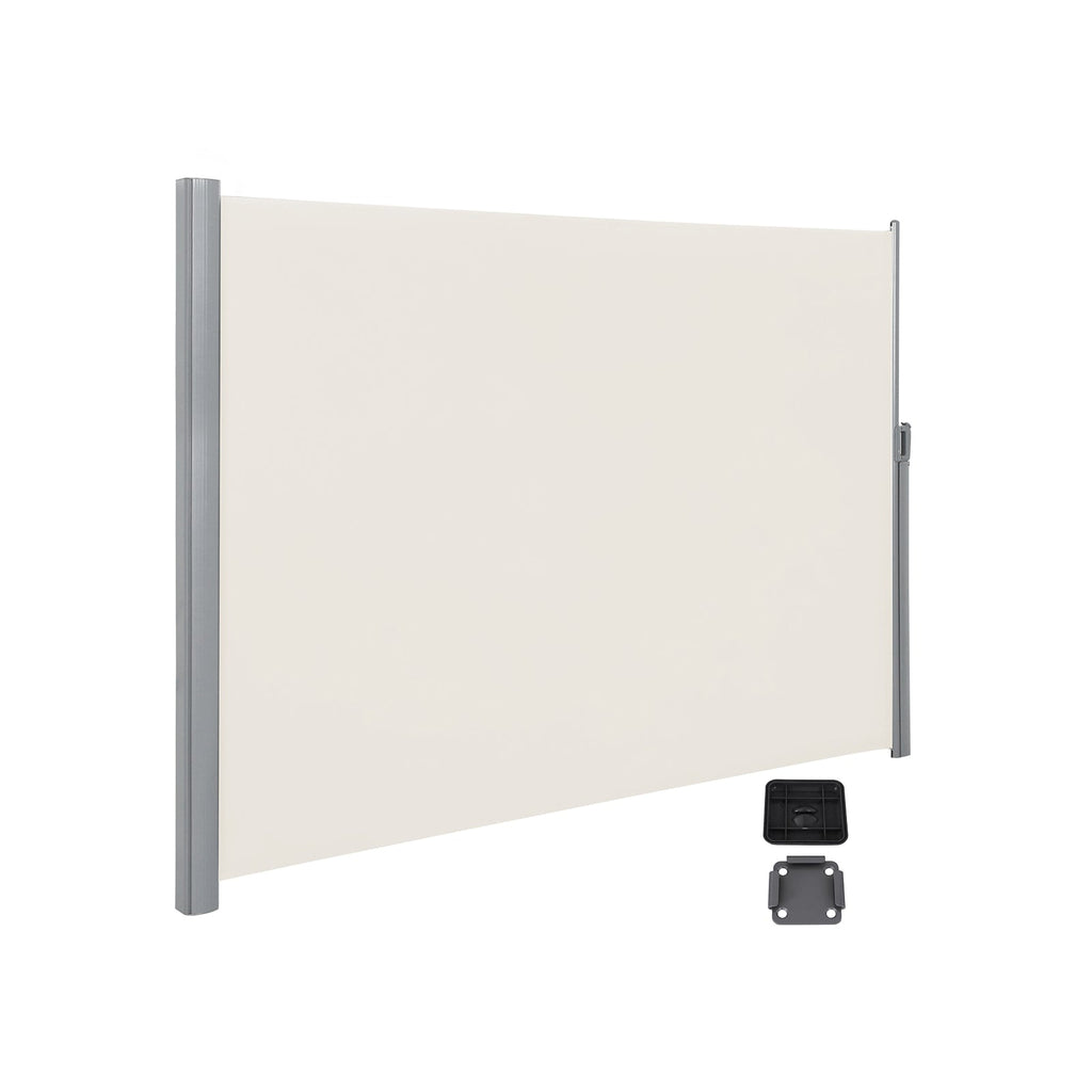 Sidans tak - utdragbar markis - Visa skydd - 200 x 400 cm - svart