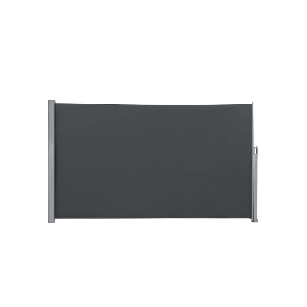 Sidans tak - utdragbar markis - Visa skydd - 200 x 400 cm - svart
