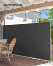 Zijluifel - 160 x 400 cm - uitschuifbaar - roestbestendig - antraciet - 8,1 kg