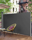 Zijluifel - 160 x 400 cm - uitschuifbaar - roestbestendig - antraciet - 8,1 kg