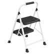 Opvouwbare Trapladder - 2 Treden - Staal - Draagvermogen tot 150 kg - Wit