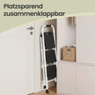 Opvouwbare Trapladder - 3 Treden - Staal - Draagvermogen tot 150 kg - Wit