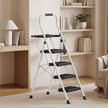 Opvouwbare Trapladder - 4 Treden - Staal - Draagvermogen tot 150 kg - Wit