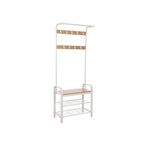 Pälsställ - skosställ med bänk - Industrial - White/Naturel