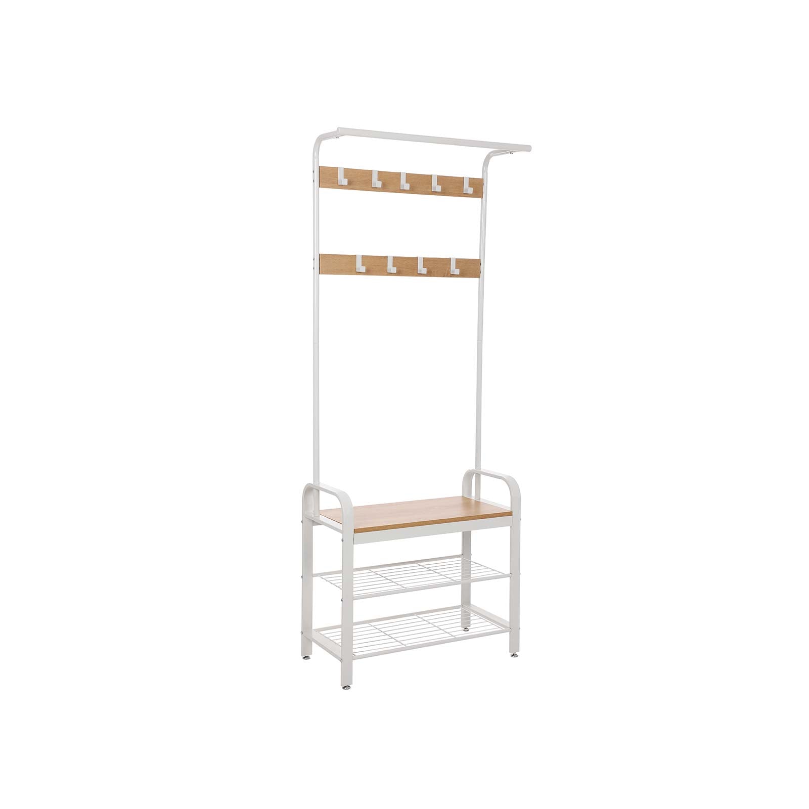 Coat Rack - Shoe Rack - med 9 krokar - Industriell design
