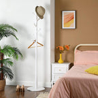 Pälsställ - väggrockställ med 7 krokar - vit