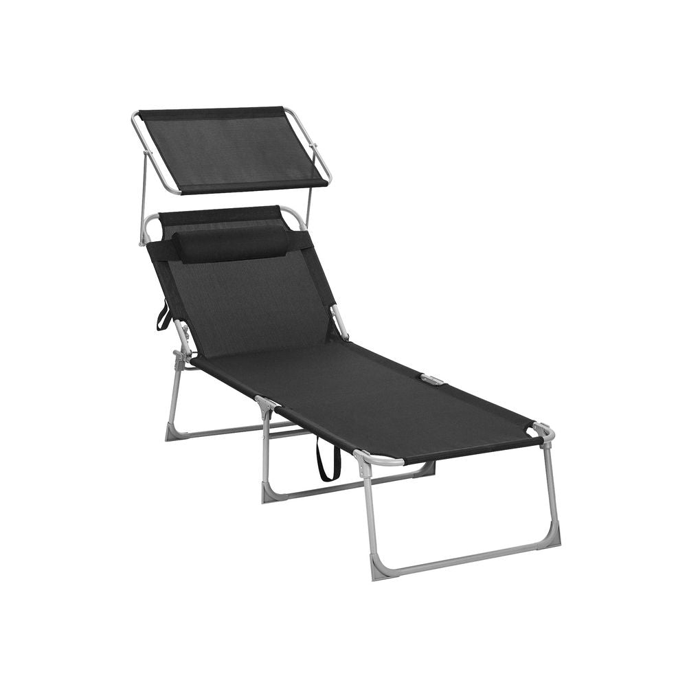 SUNTER - Lounge Bed - Lounger - With Sun Besök - Läggkapacitet på upp till 250 kg - Grå