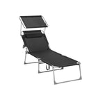 SUNTER - Lounge Bed - Lounger - With Sun Besök - Läggkapacitet på upp till 250 kg - Grå