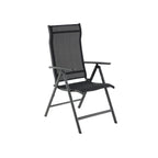 Trädgårdsstolar - Uppsättning av fyra trädgårdsstolar - Foldbar - Aluminium Frame - Svart