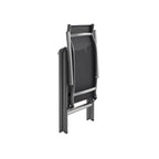 Trädgårdsstolar - Uppsättning av fyra trädgårdsstolar - Foldbar - Aluminium Frame - Svart