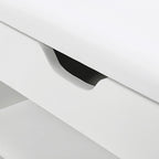 Shoe Bank - med sittdynor - 3 fack - vitt