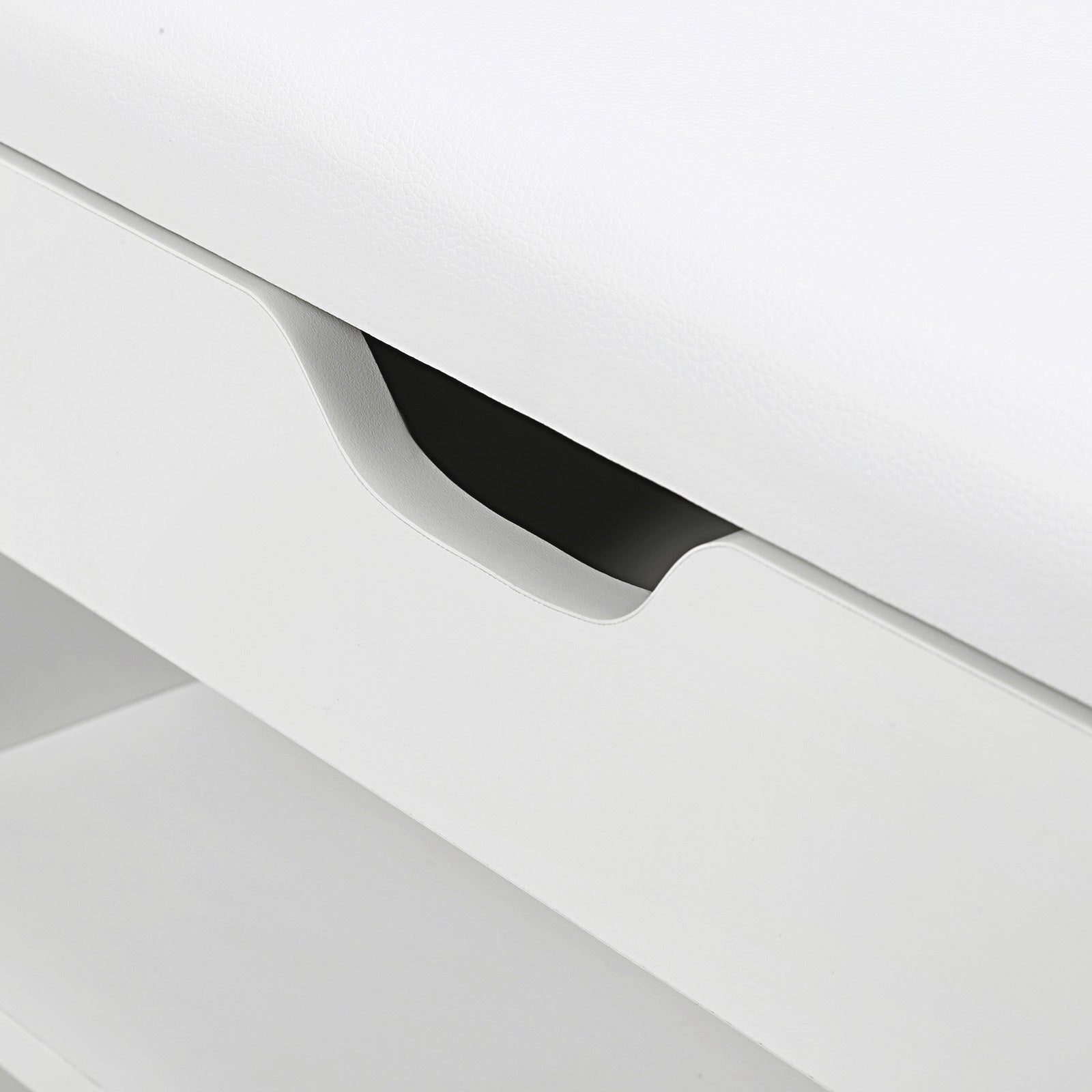 Shoe Bank - med sittdynor - 3 fack - vitt