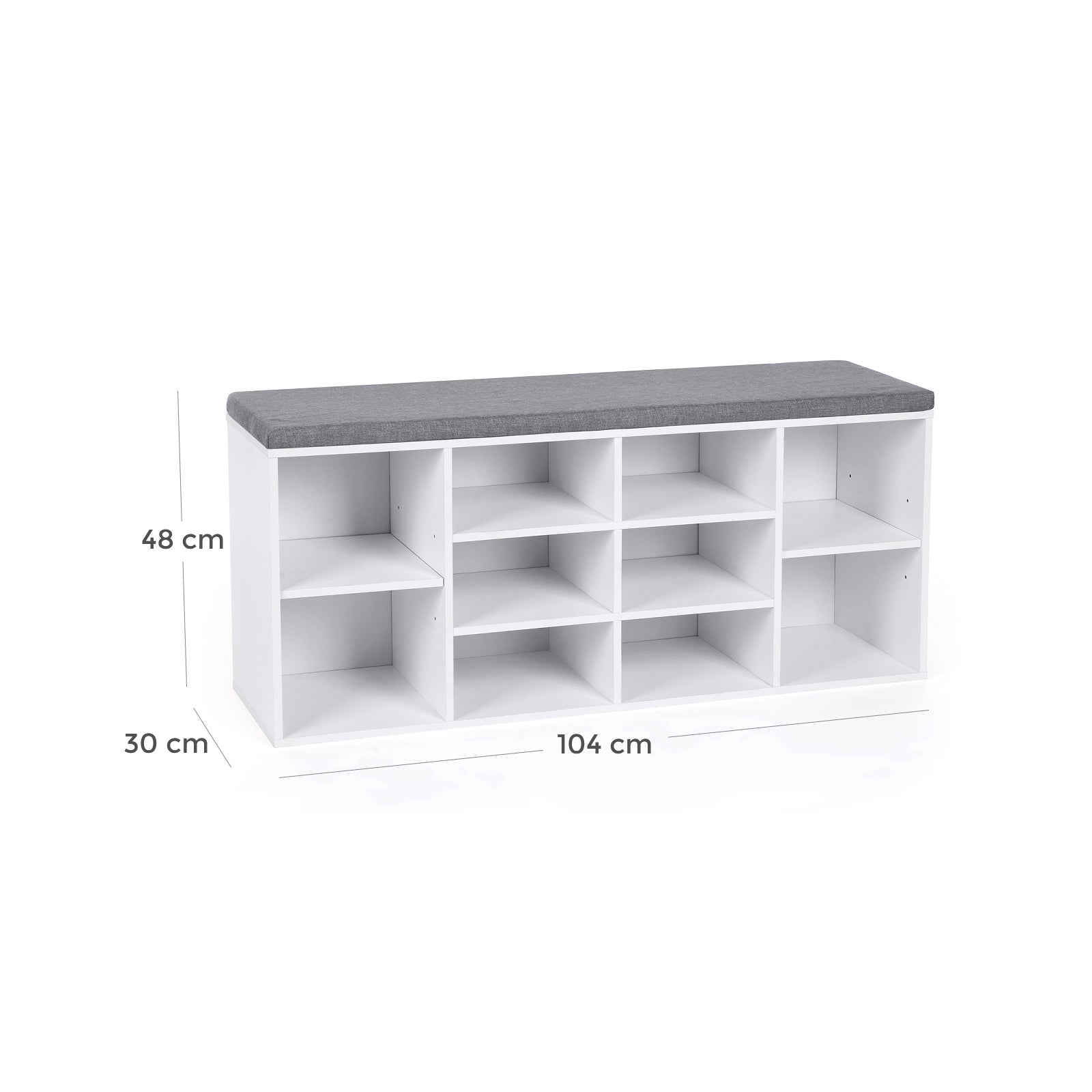 Shoe Bank - 10 fack - soffa - vit
