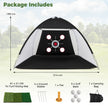 Golfträningsnät – med slagmatta Golfnätset måltavla bollar tee och markankare – 5 314 x 179 x 199 cm – Svart