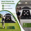 Golfträningsnät – med slagmatta Golfnätset måltavla bollar tee och markankare – 5 314 x 179 x 199 cm – Svart