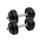 Halkerset - gjutjärn med hantlar - 30 kg - halteruppsättning