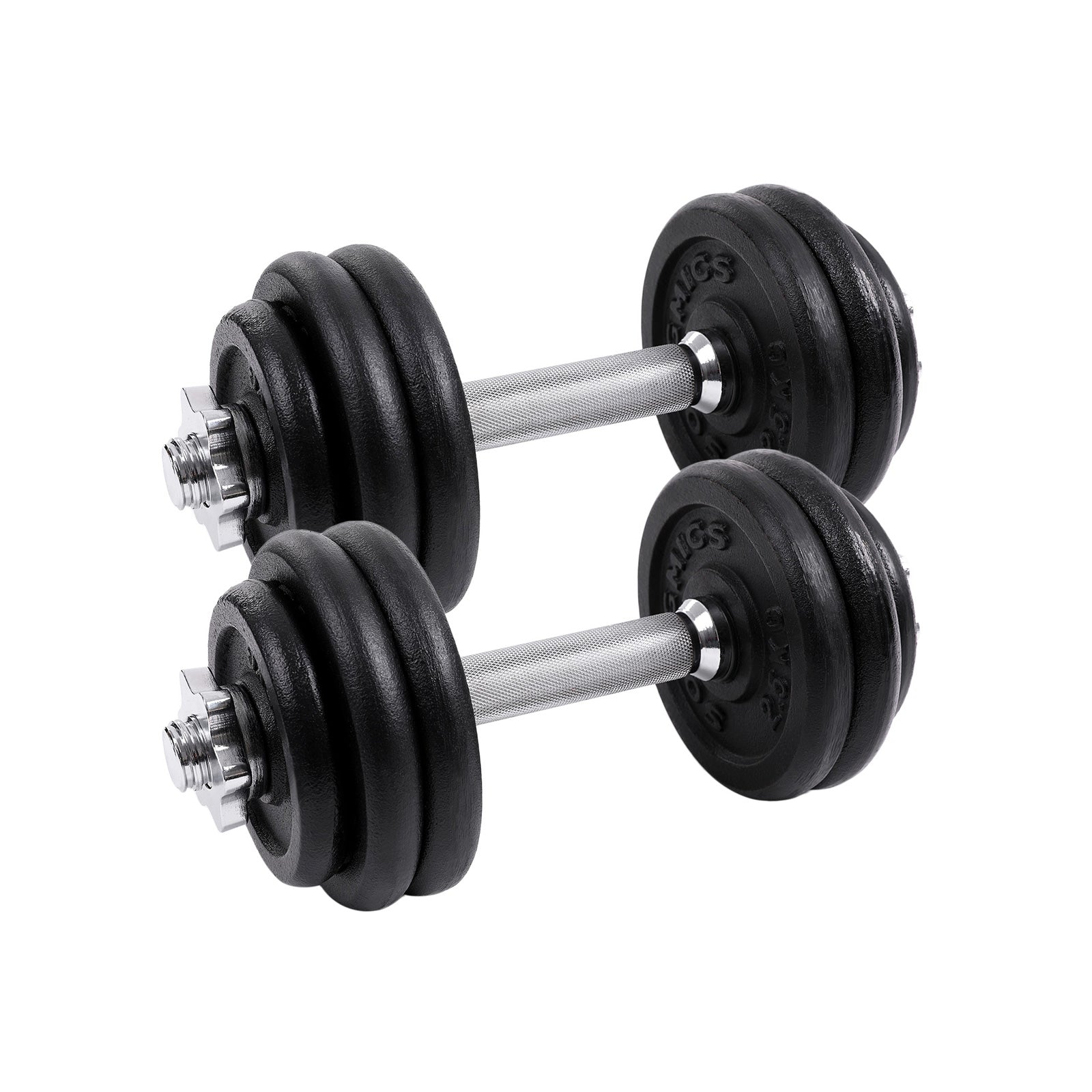 Halkerset - gjutjärn med hantlar - 30 kg - halteruppsättning