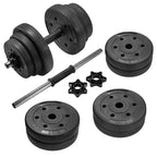 Halter Set - hantlar - 20 kg totalt - svart
