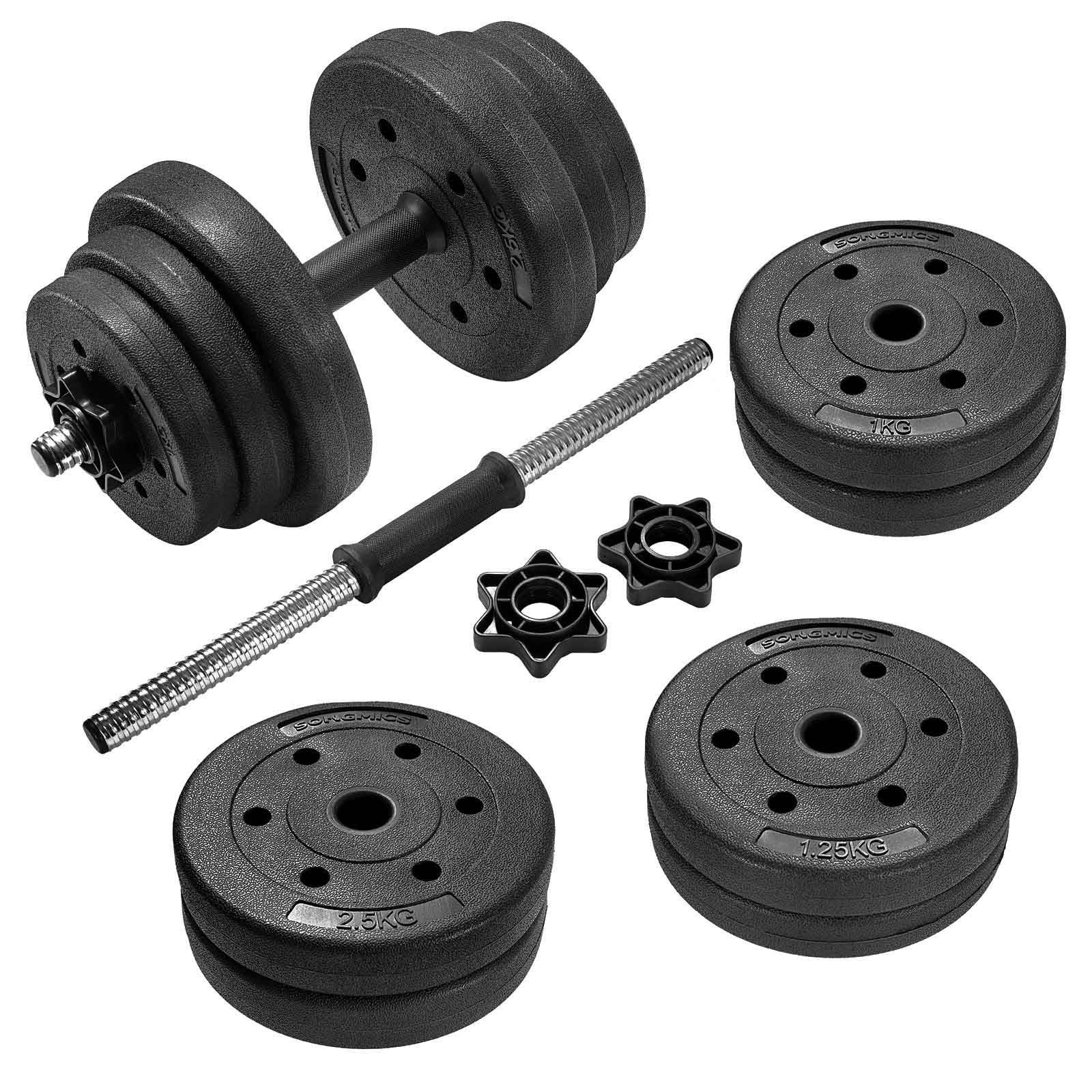Halter Set - hantlar - 20 kg totalt - svart