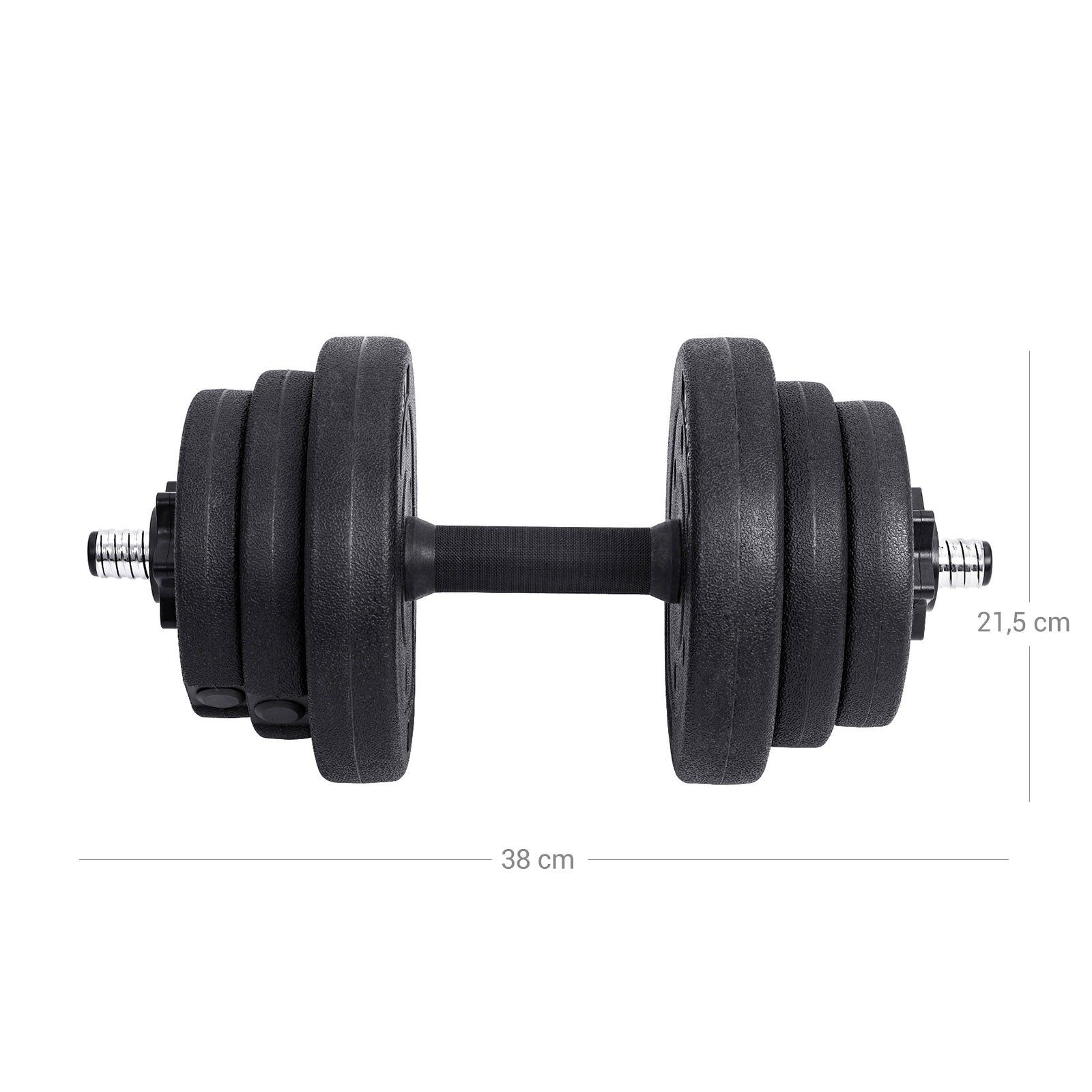 Halter Set - hantlar - 20 kg totalt - svart