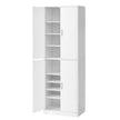 Schoenenkast - 175 cm Hoog - Verstelbare Planken - Met Deuren - Wit
