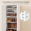 Schoenenkast - 175 cm Hoog - Verstelbare Planken - Met Deuren - Wit