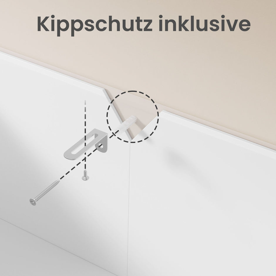 Schoenenkast - 175 cm Hoog - Verstelbare Planken - Met Deuren - Wit