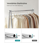 Klädställ - Stål - med silverplank