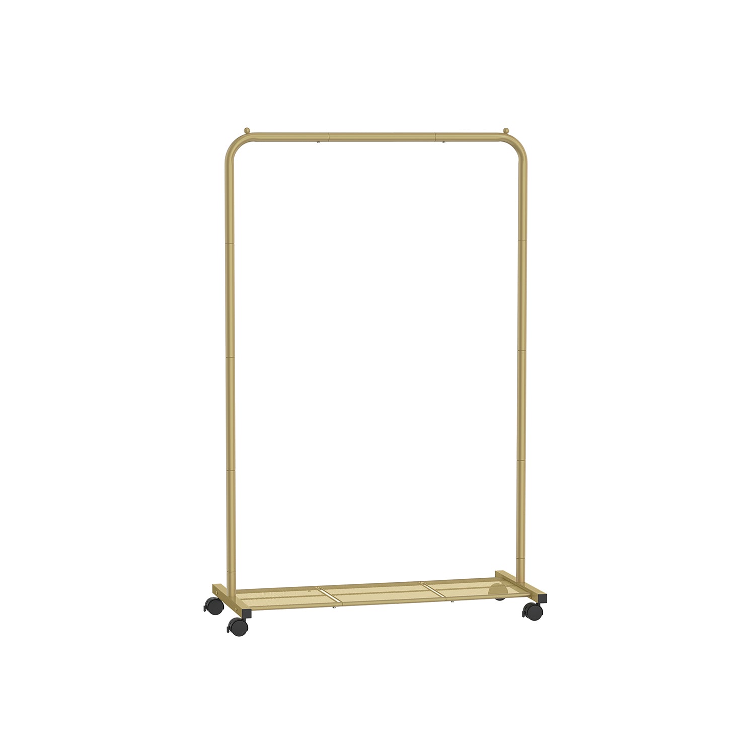 Klädställ 91 cm brett på pastellrosa hjul