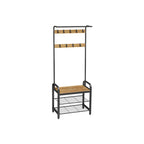 Coat Rack - Shoe Rack - med 9 krokar - Industriell design