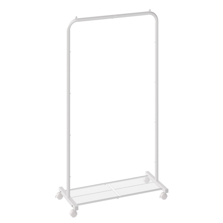 Kledingrek - Met Ophangstang en Legplanken - Wit - 40,6 x 74 x 158,3 cm