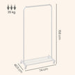 Kledingrek - Met Ophangstang en Legplanken - Wit - 40,6 x 74 x 158,3 cm