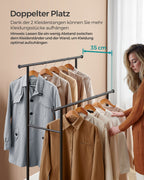 Klädställ - på hjul - Vintage Brown & Ink -zwart