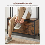 Coat Rack - Garderob med skoskåp och bänk - Klädställ - skoförvaring - Vintage Brown