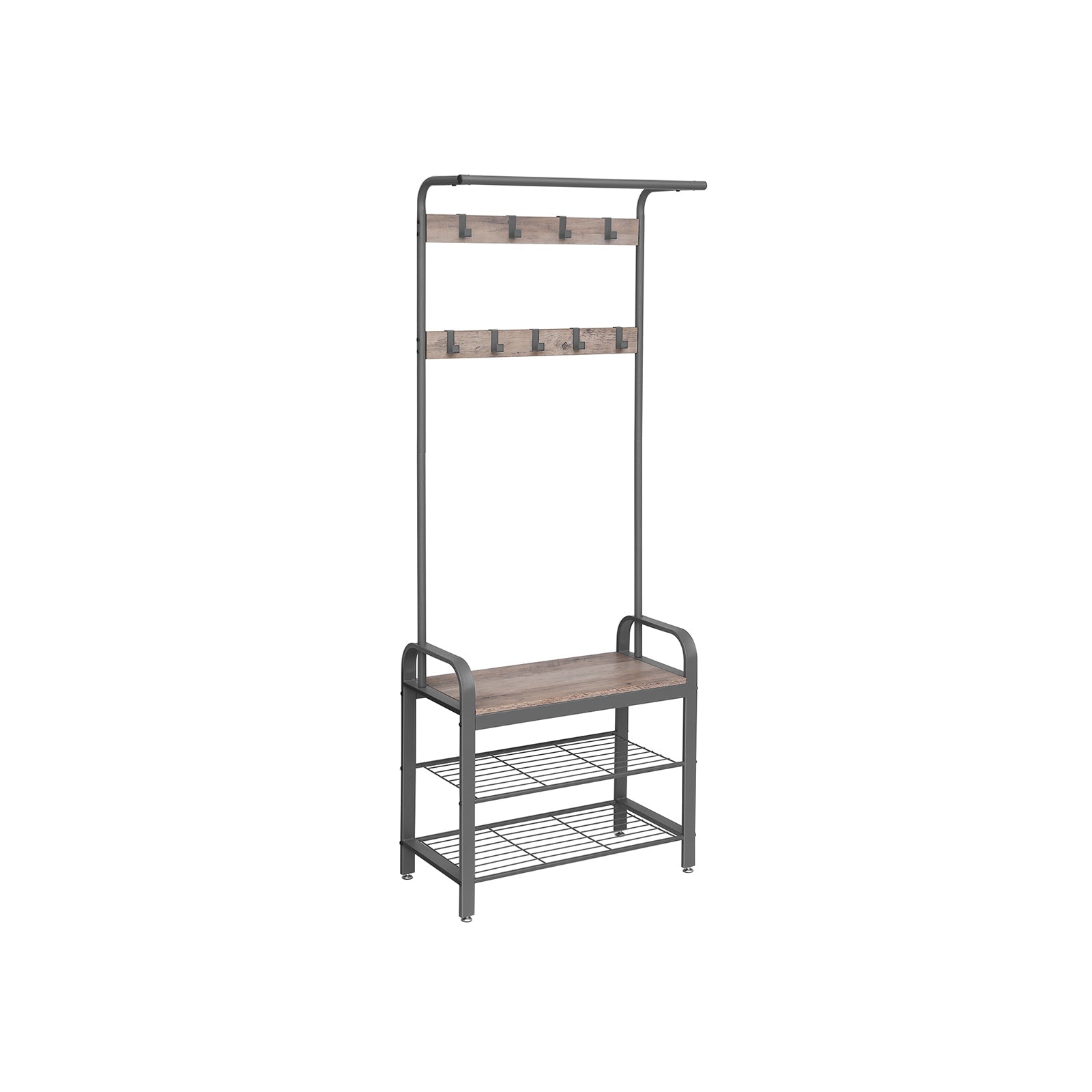 Coat Rack - Shoe Rack - med 9 krokar - Industriell design